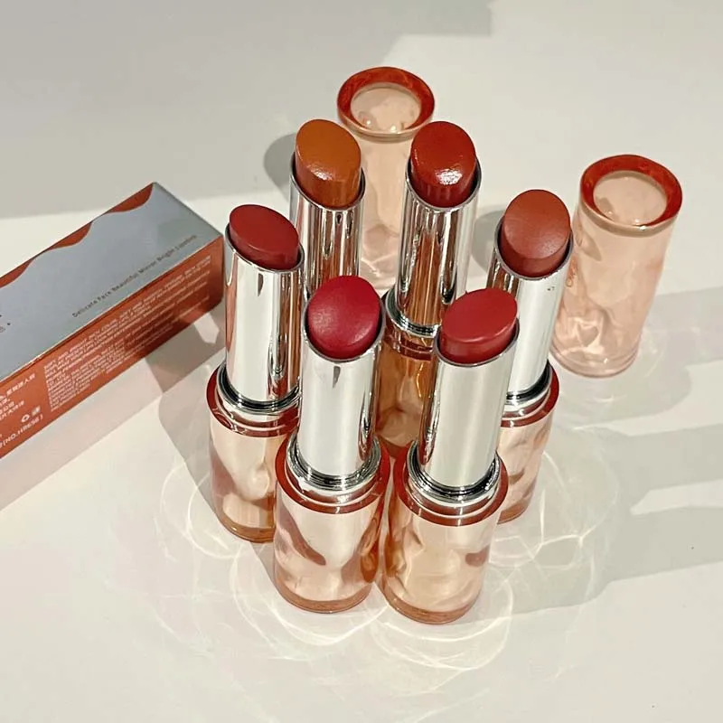 Beauty Without Makeup - ミラーライト口紅 繊細で美しいメイクアップ ソリッドジェリーリップグロス スイカピンク 長時間持続する保湿色褪せなし