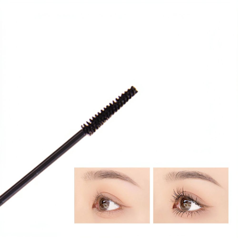 Waterproof Mascara Wand - カセン 防水マスカラ。長さを出し、カールを強調し、根元から均一に塗布できるスリムなアプリケーター。にじみにくく、長時間持続。ブラック。アイメイク用。