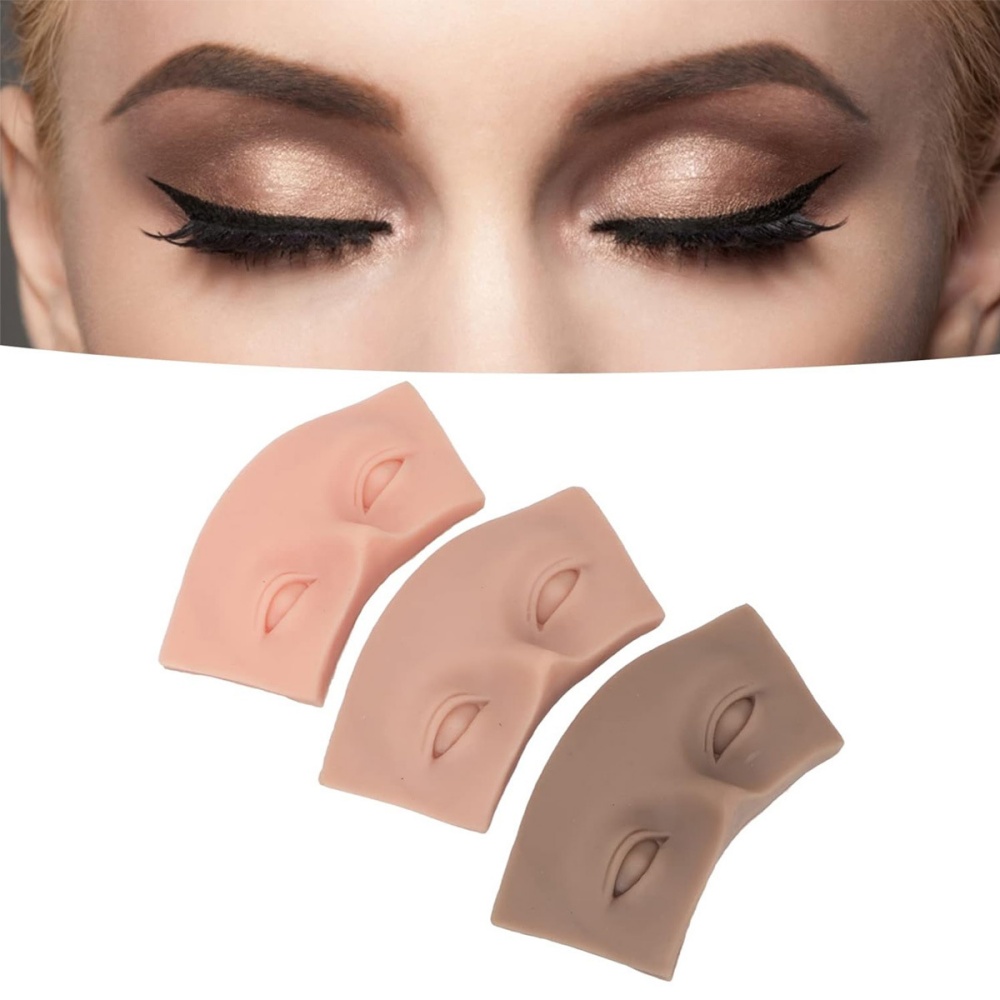 Beauty Makeup Academy - 5/10個入り プレミアム5D眉毛タトゥー練習用スキン シリコン製アイメイク練習ボード 美容アカデミー プロ用練習パッド