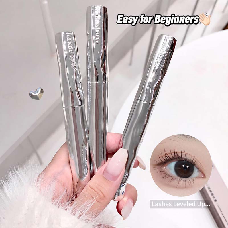 Waterproof Mascara Wand - カカショー カールマスカラ、細いアプリケーター、長さを出す効果、ウォータープルーフ、にじみにくい、自然な仕上がり、まつ毛を際立たせる、下まつ毛用、アイメイク