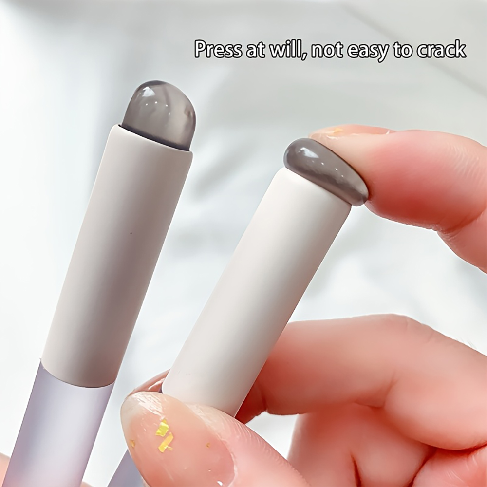 Contour Palette Stick - ネイルアートシリコンアプリケータースティック クロム顔料ダスト塗布用マニキュアツール 簡単塗布顔料シリコンネイルブラシ