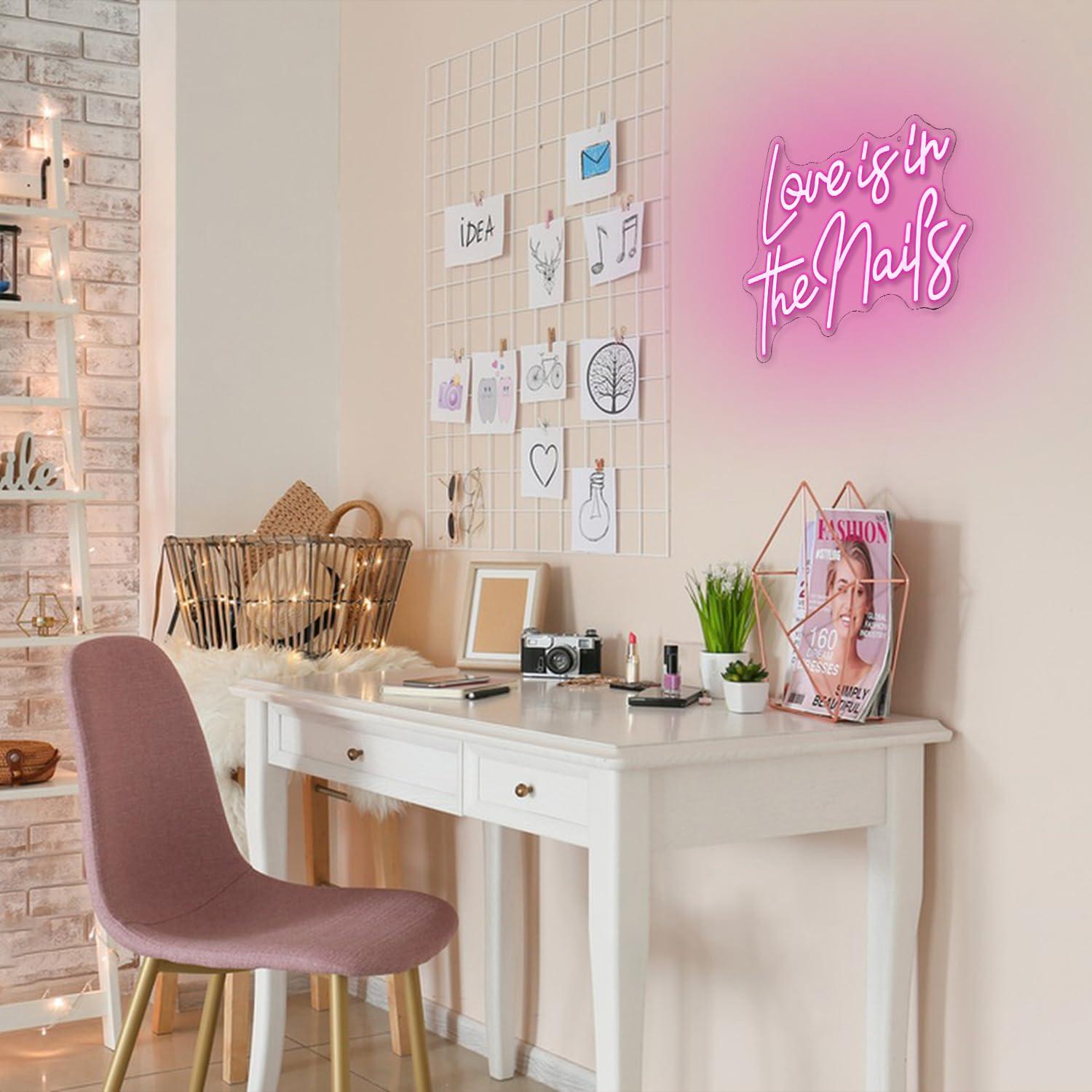 「愛は爪の中に」ネオンサイン。USB接続で調光可能なLEDラ - Beauty No Makeup のレビューと価格