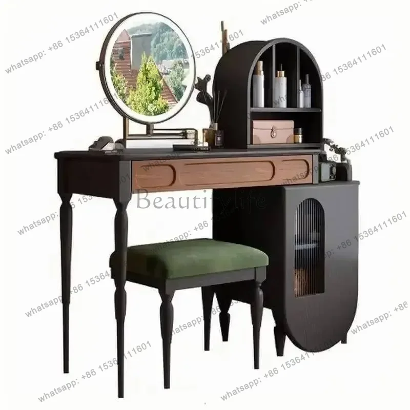 LJYオーガナイザー ブラック バニティテーブル 引き出し付 - Beauty Makeup Vanity Set のレビューと価格