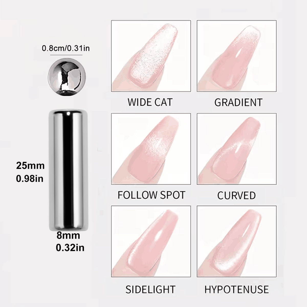 2個入り マグネットスチールボール ネイルアート マグネット - Contour Palette Stick のレビューと価格