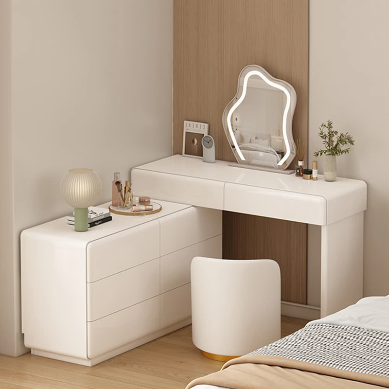 白い寝室のドレッシングテーブル化粧モバイルストレージ高級女性 - Beauty Without Makeup のレビューと価格