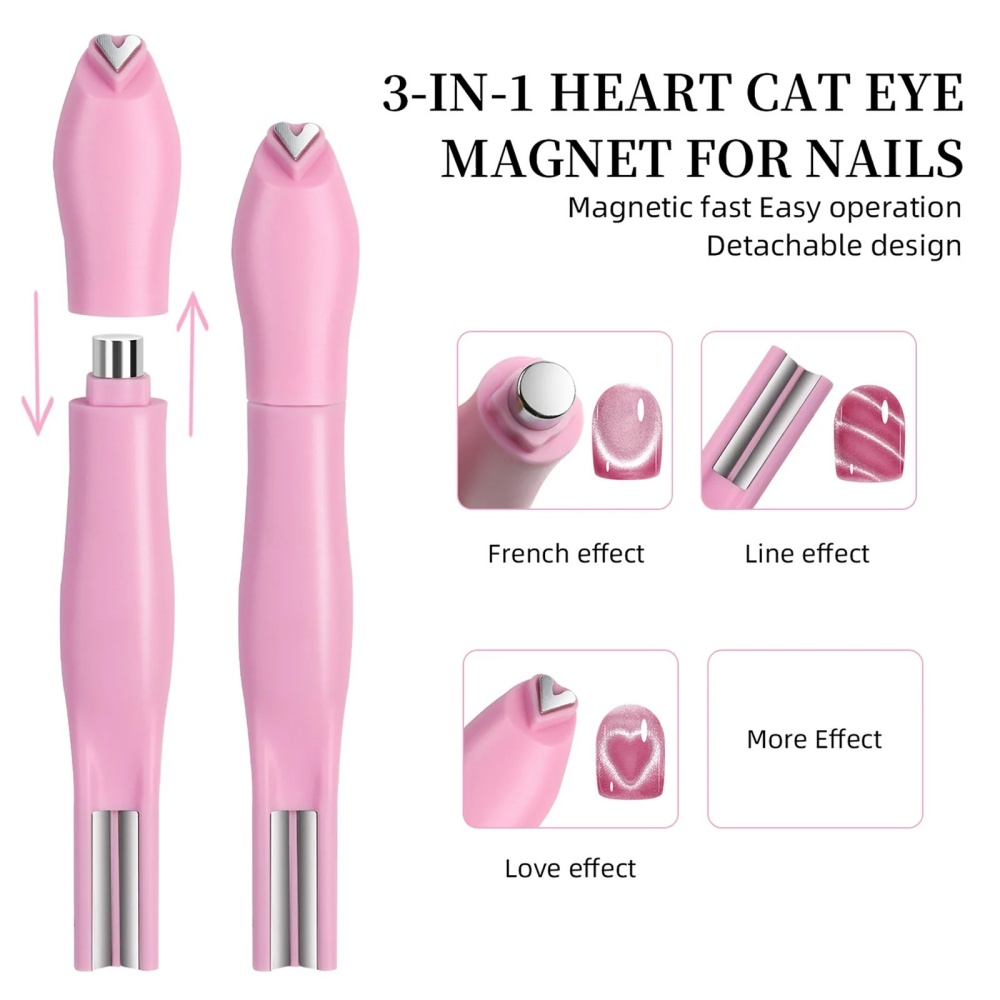 3-in-1 ハート型キャットアイネイルアートマグネットステ - Contour Palette Stick のレビューと価格