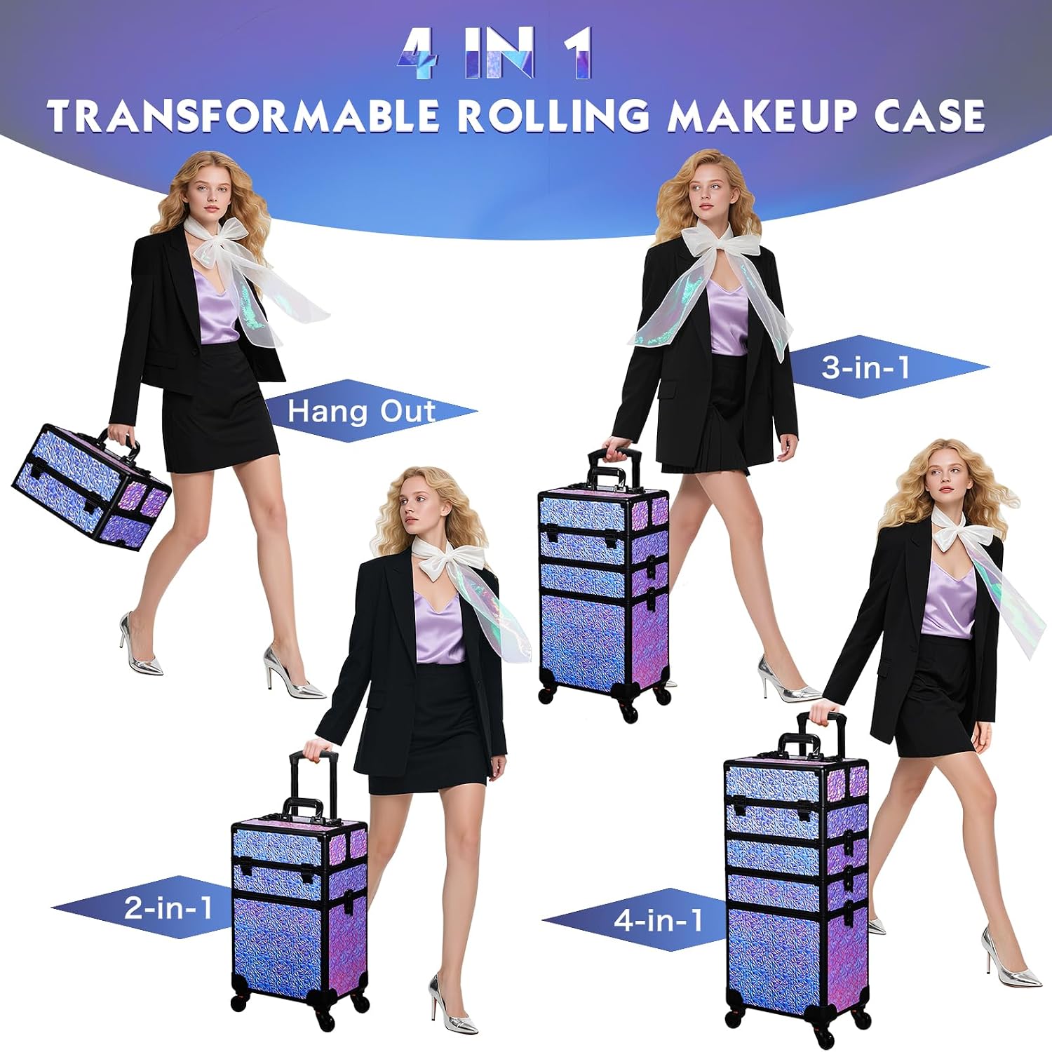 ローリングメイクアップトレインケース、引き出し付き大型コスメ - Beauty & Makeup Katia Di Paola のレビューと価格