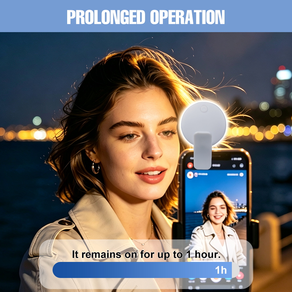 ポータブルクリップオン自撮り補助光 充電式スマホ用ビューティ - Beauty No Makeup のレビューと価格