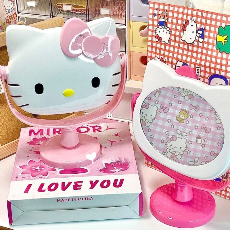 ハローキティの卓上化粧鏡、かわいいカートゥーンデザインの高級 - Beauty Makeup Vanity Set のレビューと価格