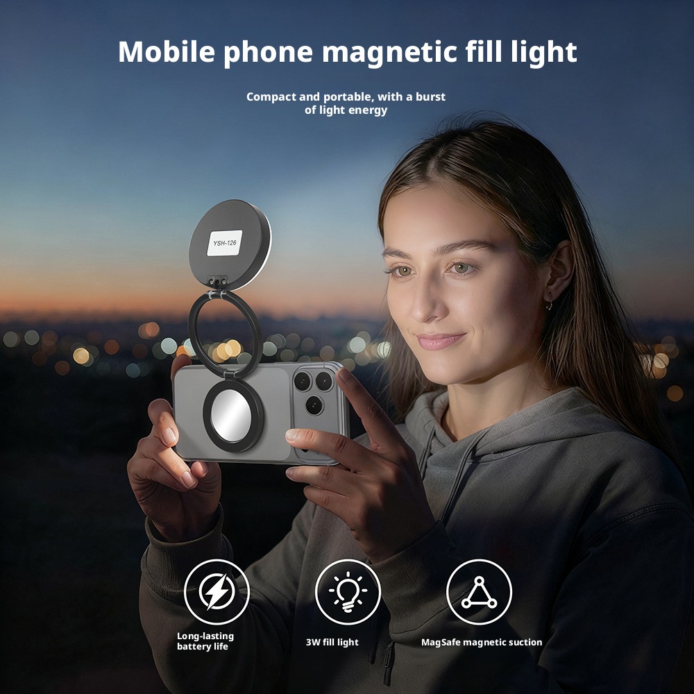 磁気式携帯電話用フィルライトメイクアップミラー、ハンドヘルド - Beauty No Makeup のレビューと価格